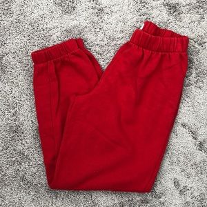 Red sweats